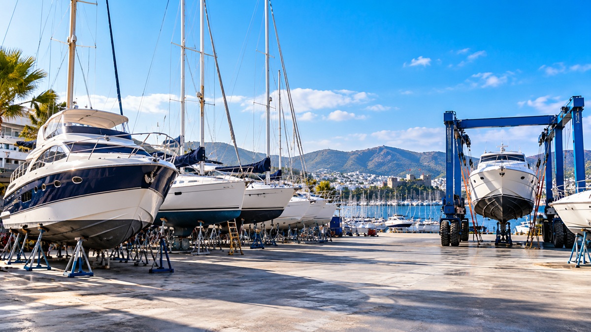 Bodrum'da Tekne Kışlama Sezonu Başladı